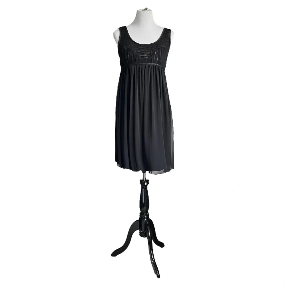 Cynthia Steffe Silk Black Sleeveless Dress Women’s Large - Picture 3 of 8